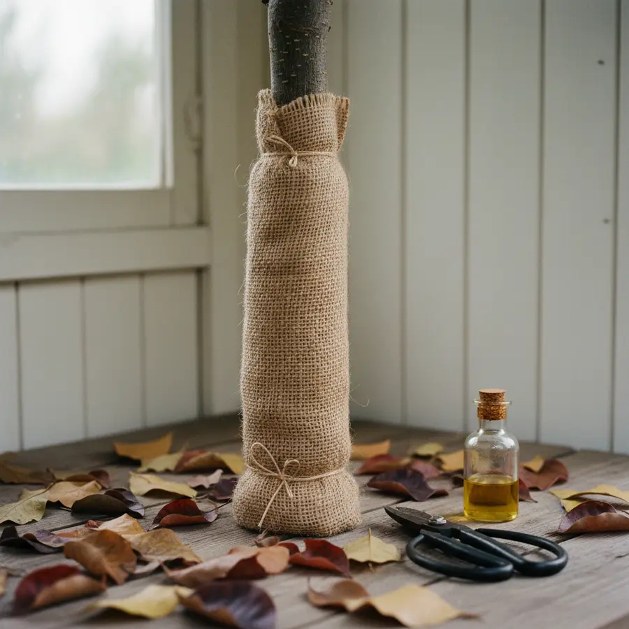 Seidenbaum (Schlafbaum): Pflege, Standort & Winterhärte-Tipps - Photo Seidenbaum Pflege: Frostschutz, Gartenschere und Leinöl im Herbstlaub