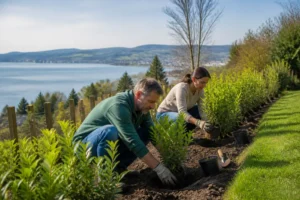 Wie Sie Ihre lange Hecke am Bodensee richtig anlegen und pflegen
